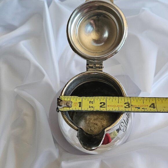 Vintage Quadruple Plate Creamer Pitcher Wm. A. Rogers “State House” Engraved - Picture 8 of 11